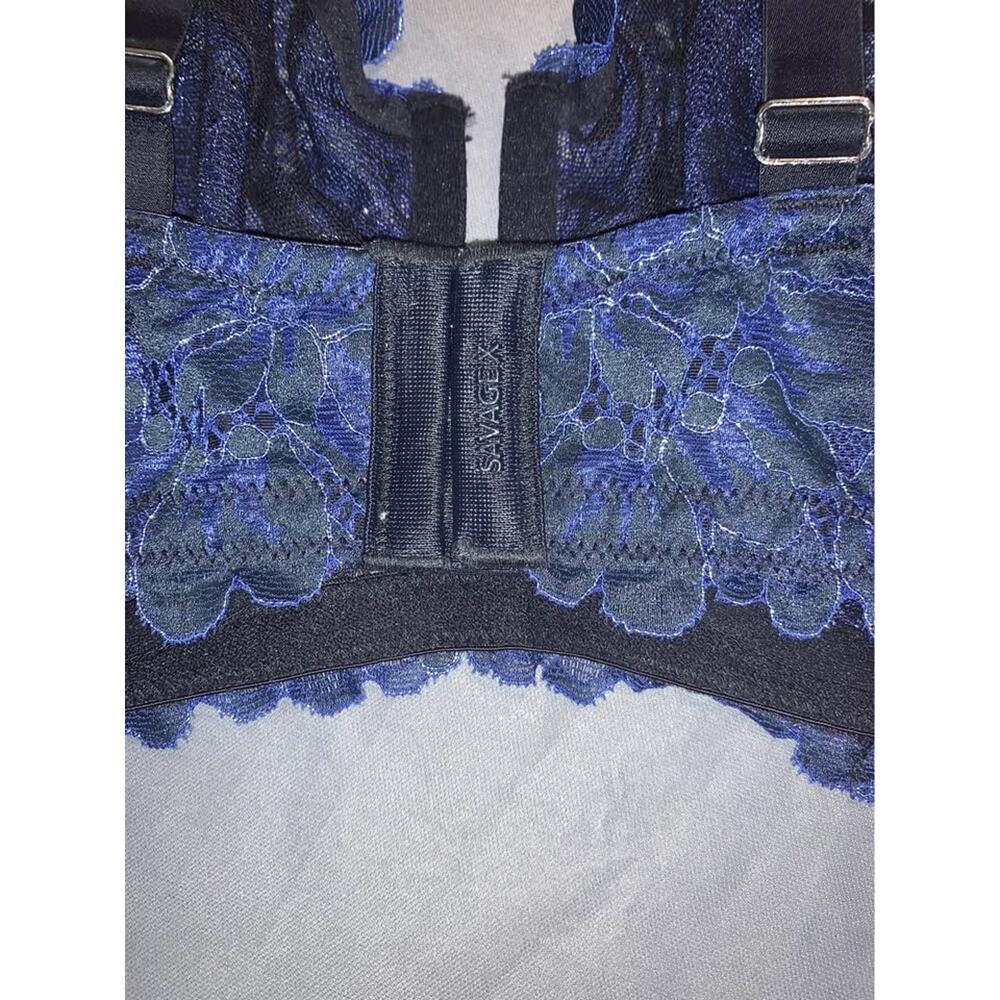 2 pc-NEW! Savage X Fenty Lace Lingerie Sets - Blue and Red (38DDD) - Picture 5 of 10